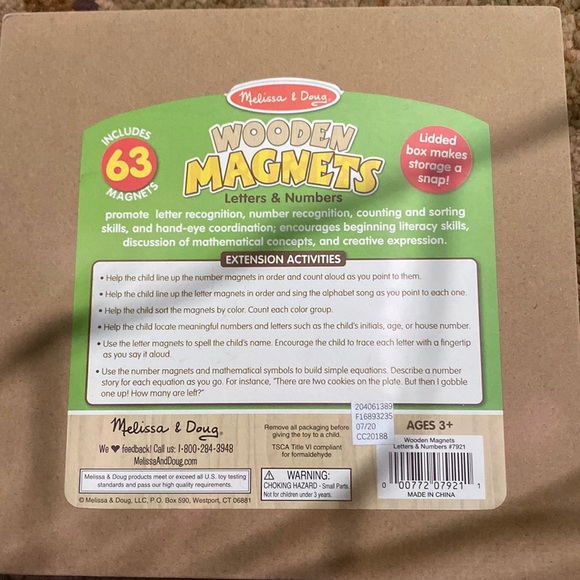 Melissa & Doug Wooden Magnets: Letters & Numbers! - Picture 1 of 2